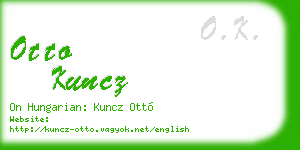 otto kuncz business card